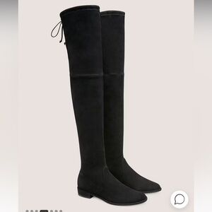 LOWLAND UW12773 stuart weitzman black suede size 7.5